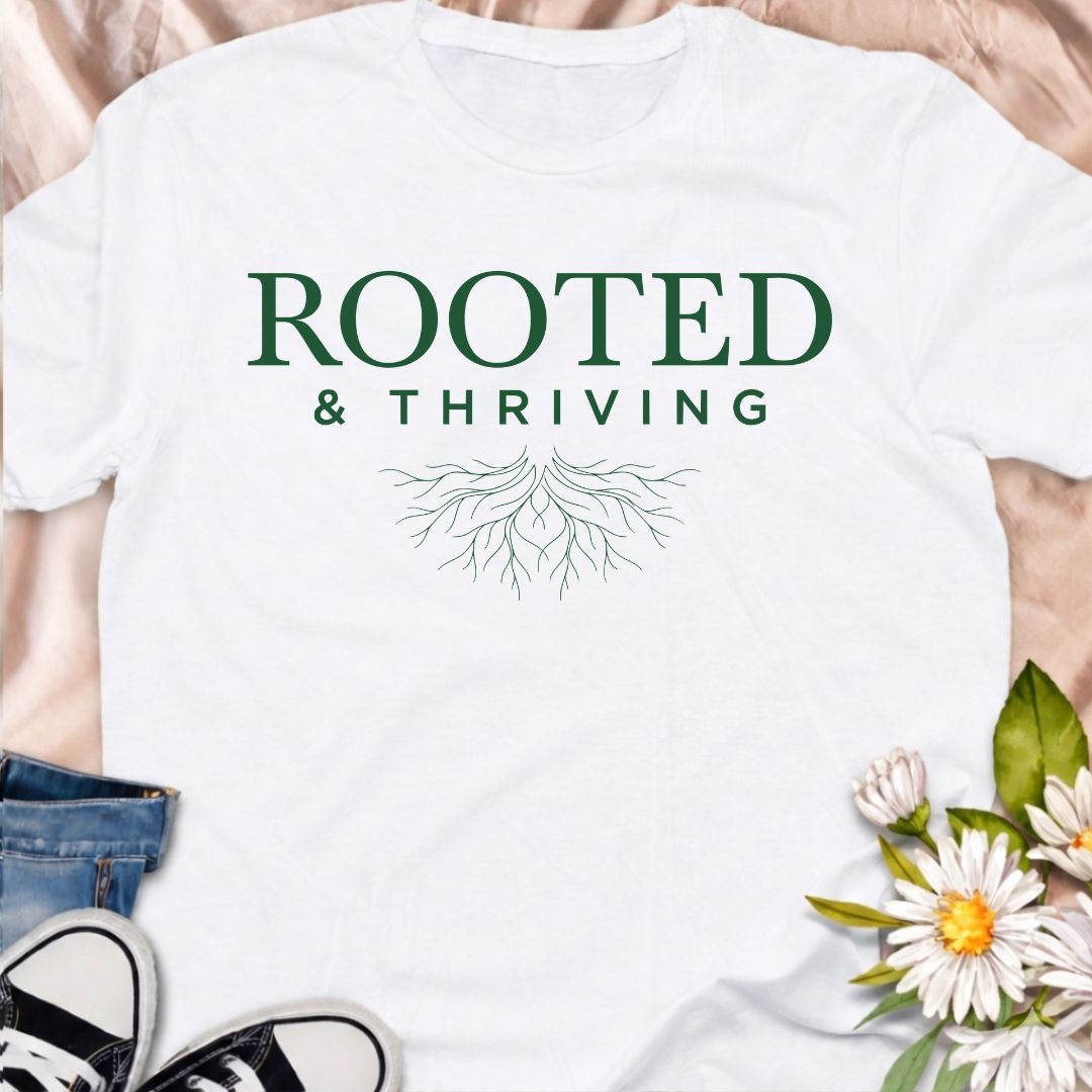 A minimalist plant lover tee symbolising growth, resilience, and strength — perfect for gardeners and nature lovers.