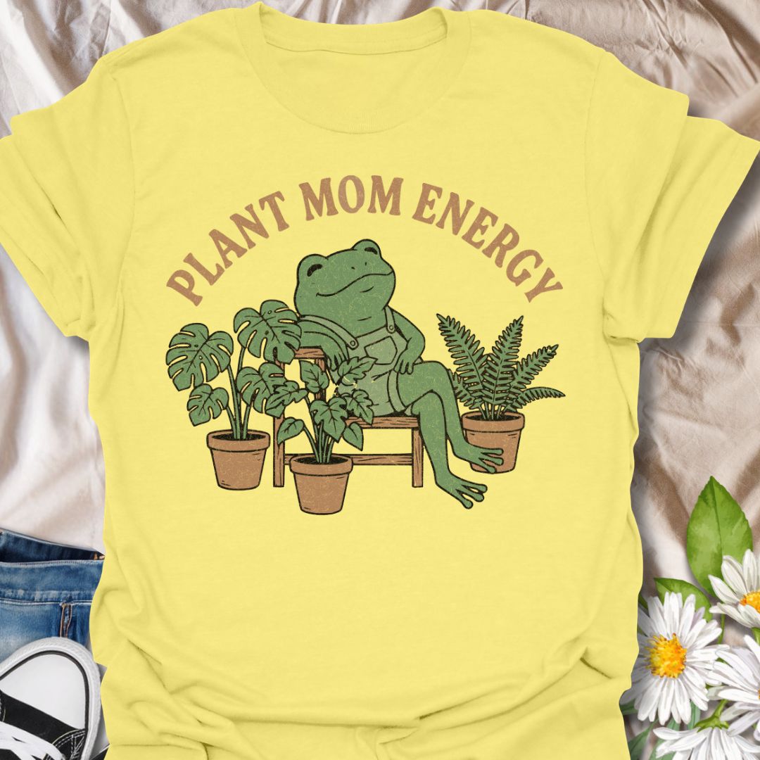 Plant Mom Energy Frog T-Shirt