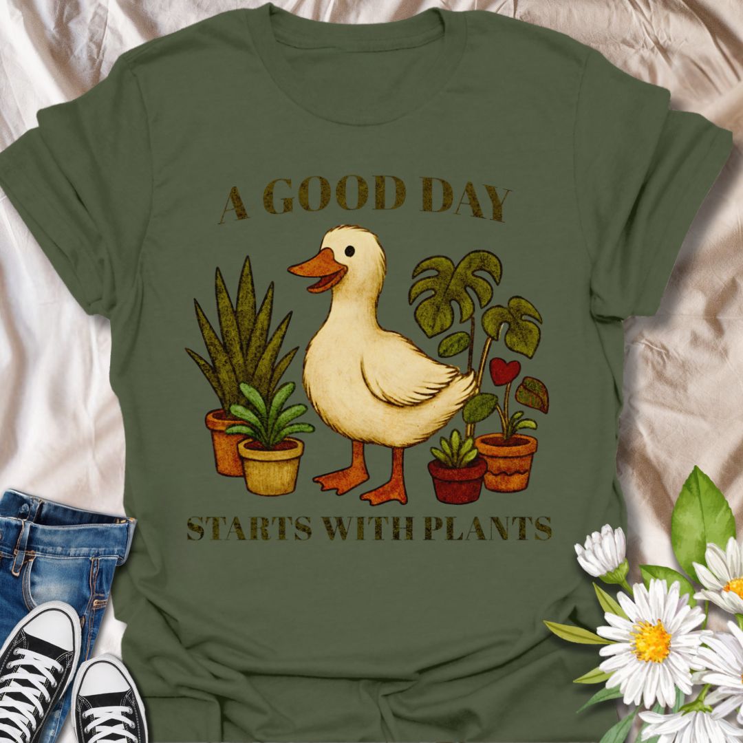 A Good Day Starts With Plants Unisex T-Shirt