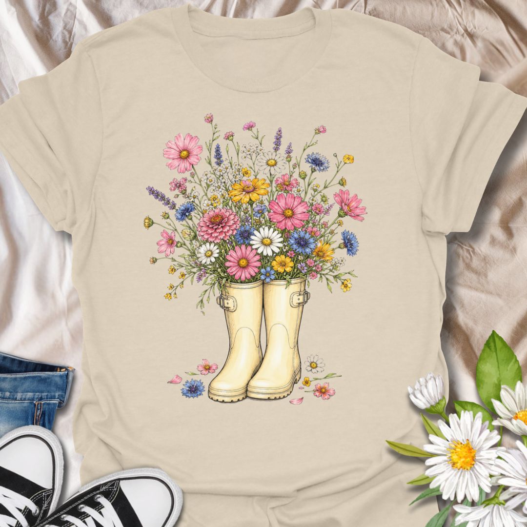 Flowers in Boots T-Shirt