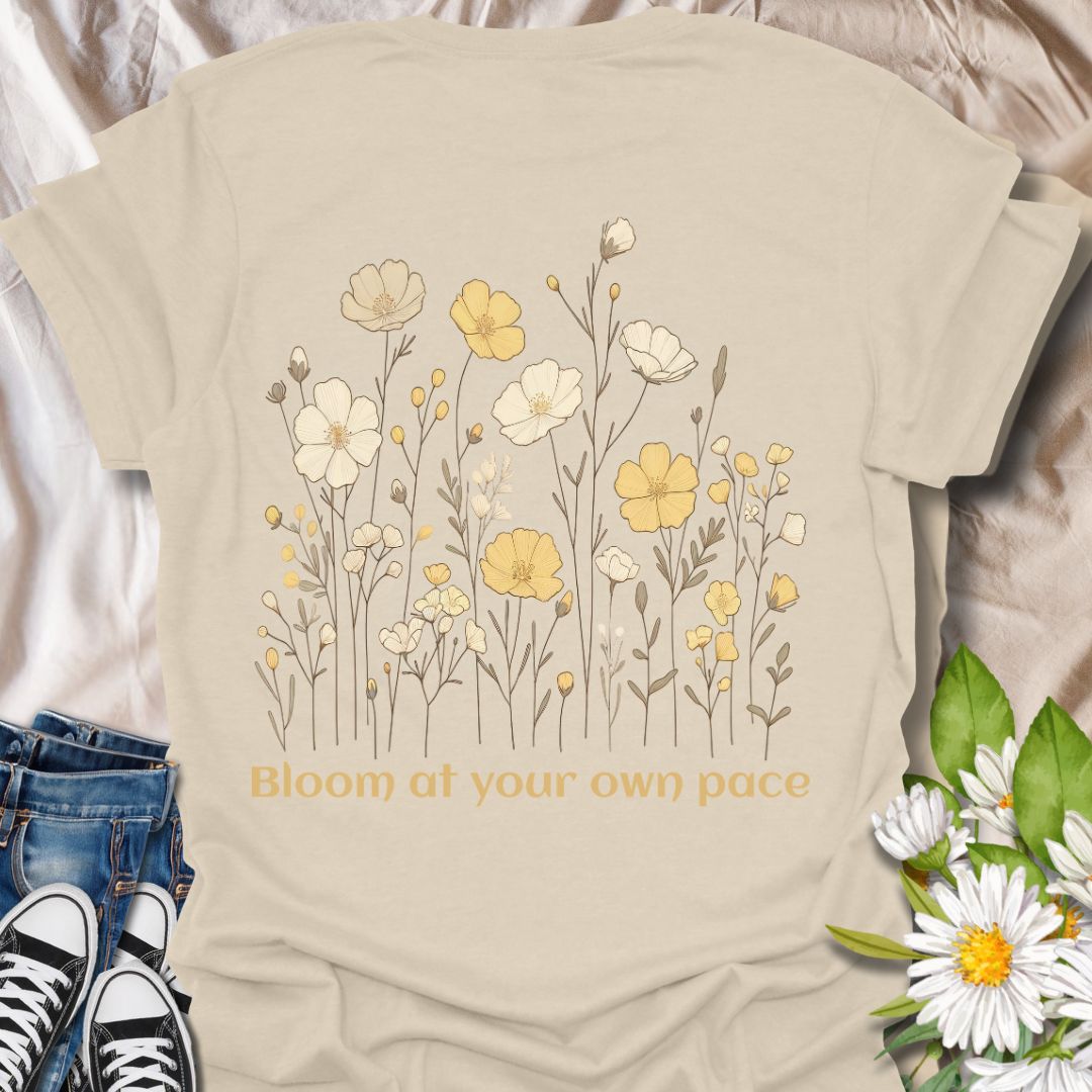 Bloom at Your Own Pace Floral T-Shirt