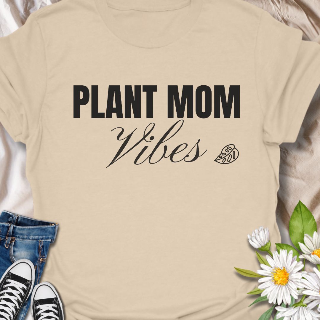 Celebrate your nurturing nature with this adorable “Plant Mom Vibes” t-shirt. Whether you’re tending to your houseplants or just vibing with your leafy family, this tee is perfect for proud plant moms and botanical beauties. Makes a thoughtful gift for birthdays, Mother's Day, or plant-obsessed friends.
