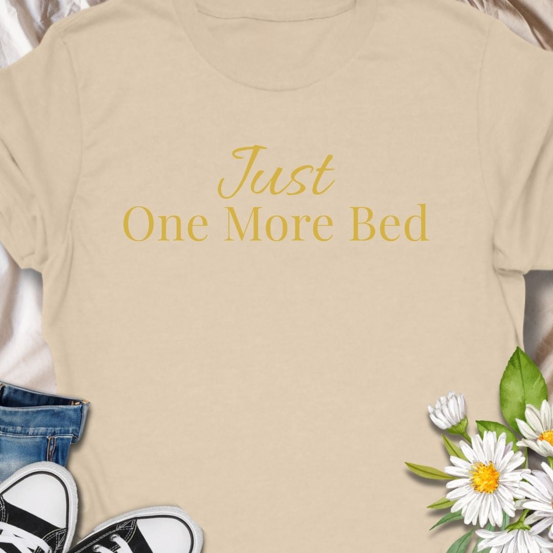 Celebrate your never-ending garden plans with this “Just One More Bed” t-shirt, perfect for gardeners who can’t resist expanding their flower or veggie beds. A fun, minimalist gardening tee that makes a great gift for allotment lovers, backyard growers, and plant-obsessed friends who are always plotting their next raised bed.