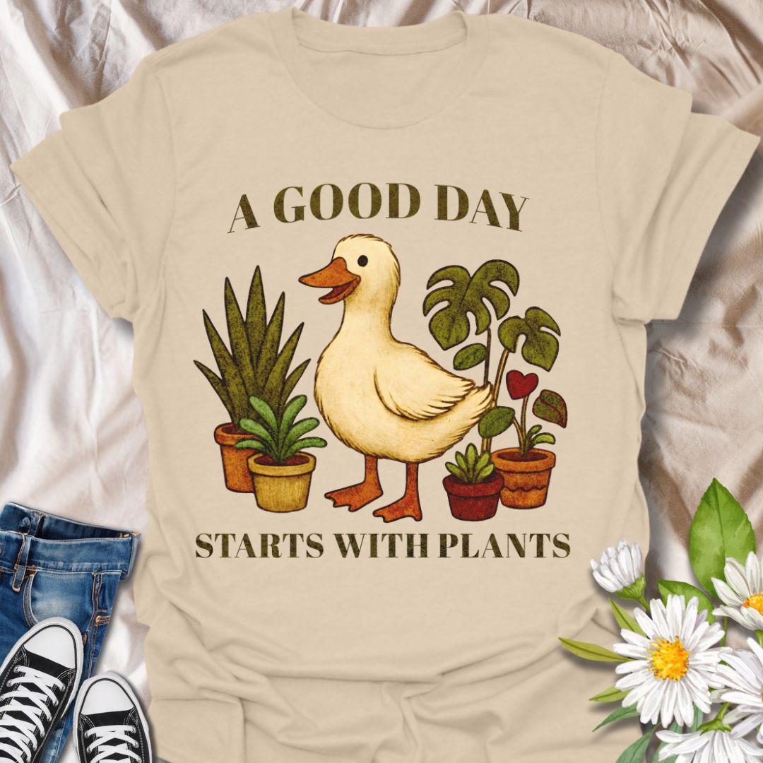 A Good Day Starts With Plants Unisex T-Shirt
