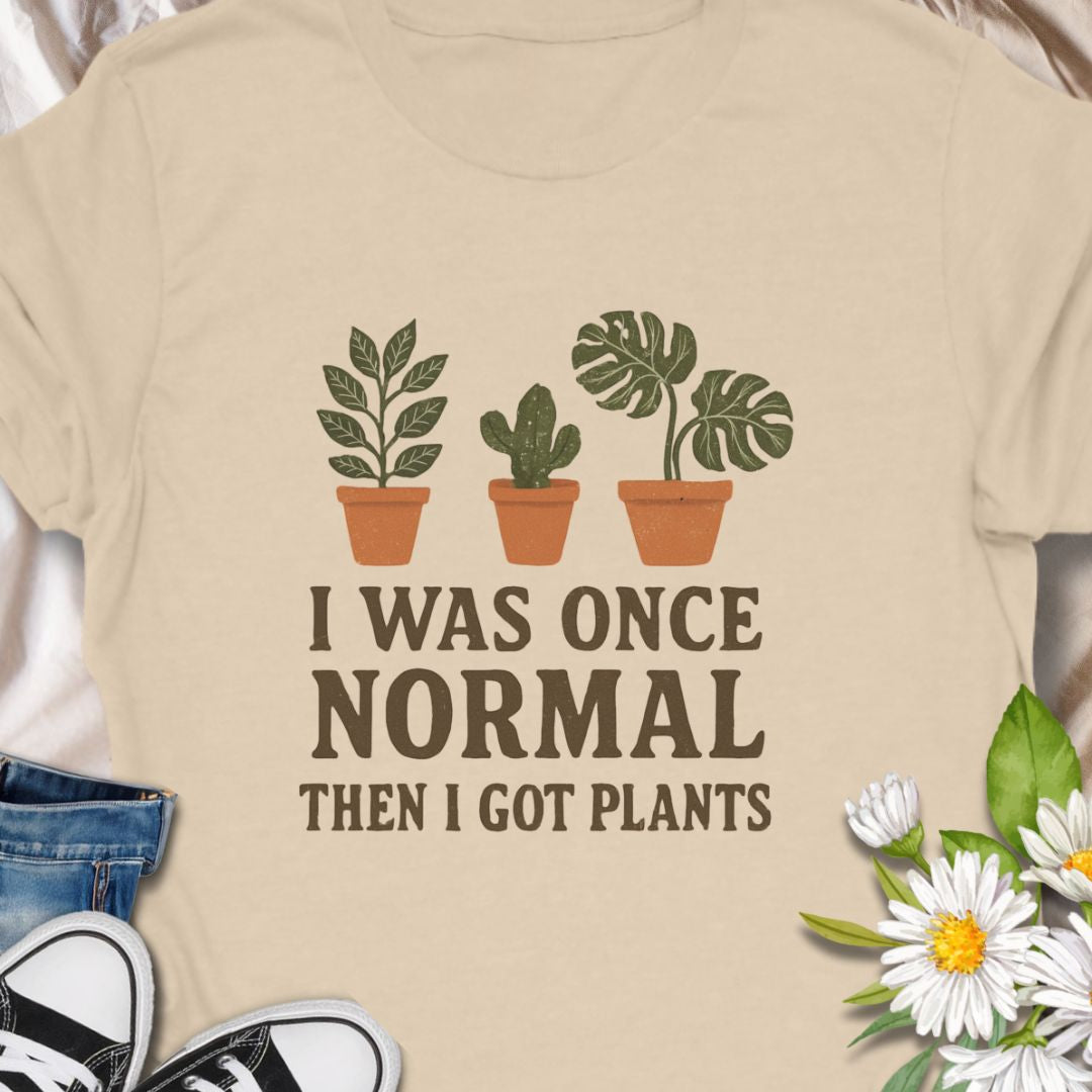 Show off your leafy obsession with this hilarious “I Was Once Normal Then I Got Plants” t-shirt. A perfect gift for plant moms, dads, and anyone who’s proud of their growing green collection—because normal is overrated when you’ve got houseplants!
