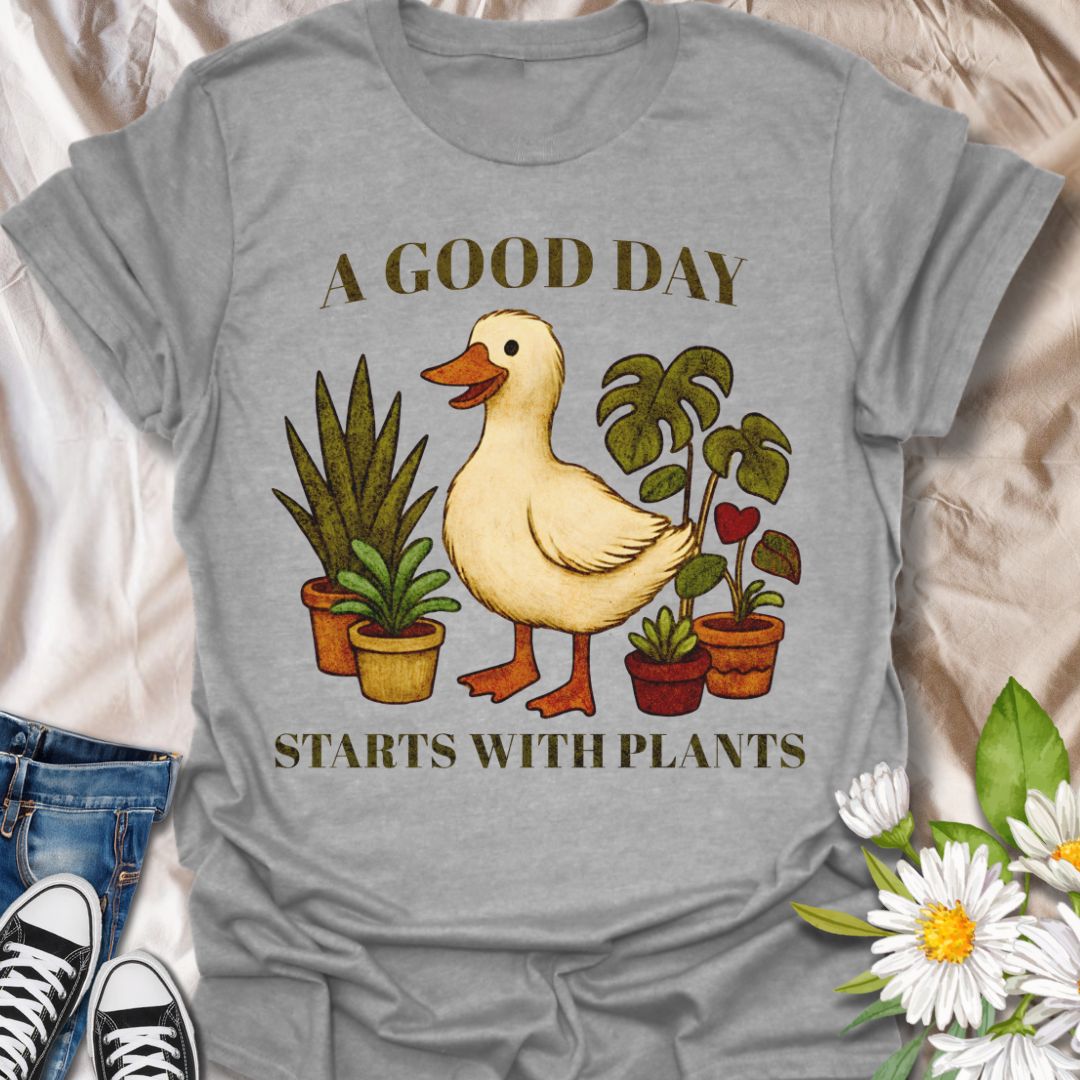 A Good Day Starts With Plants Unisex T-Shirt