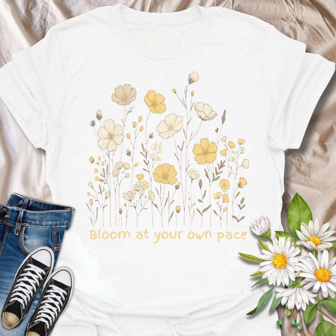 Bloom at Your Own Pace Floral T-Shirt