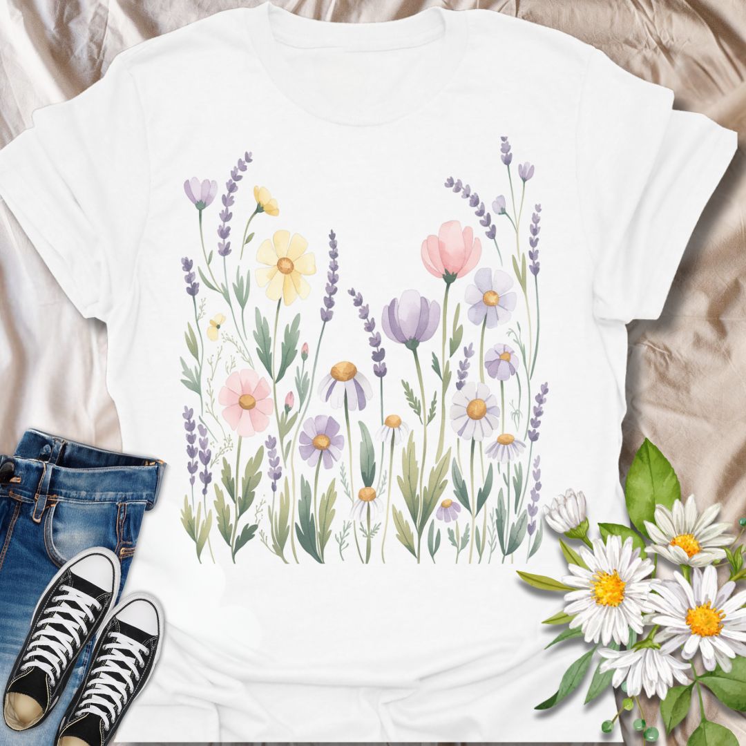 Pastel Floral Softstyle T-Shirt