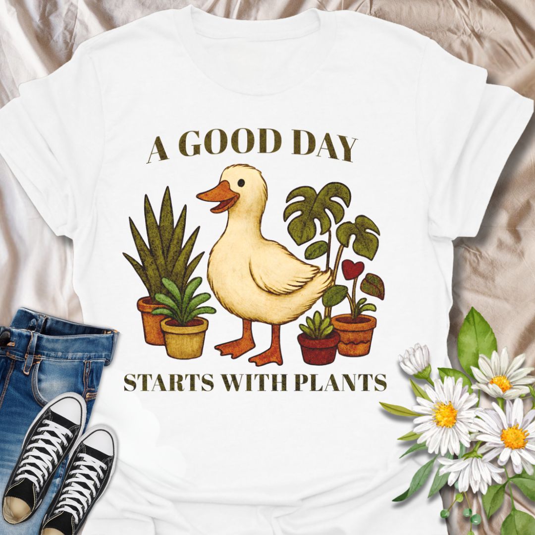 A Good Day Starts With Plants Unisex T-Shirt