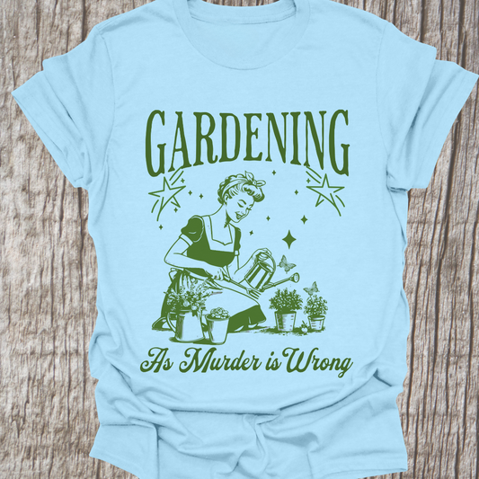Vintage "Gardening as Murder is Wrong" T-shirt