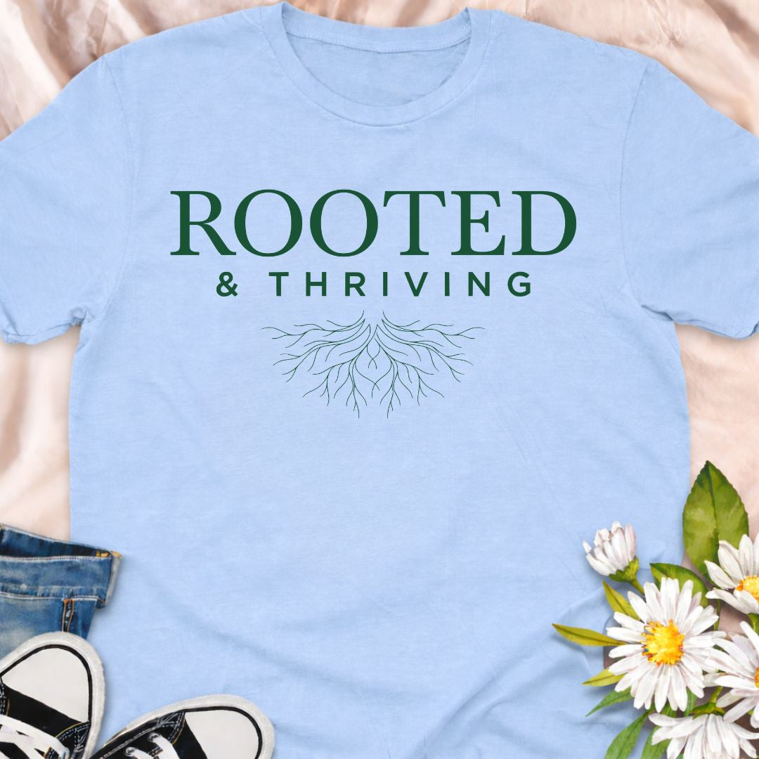 A minimalist plant lover tee symbolising growth, resilience, and strength — perfect for gardeners and nature lovers.