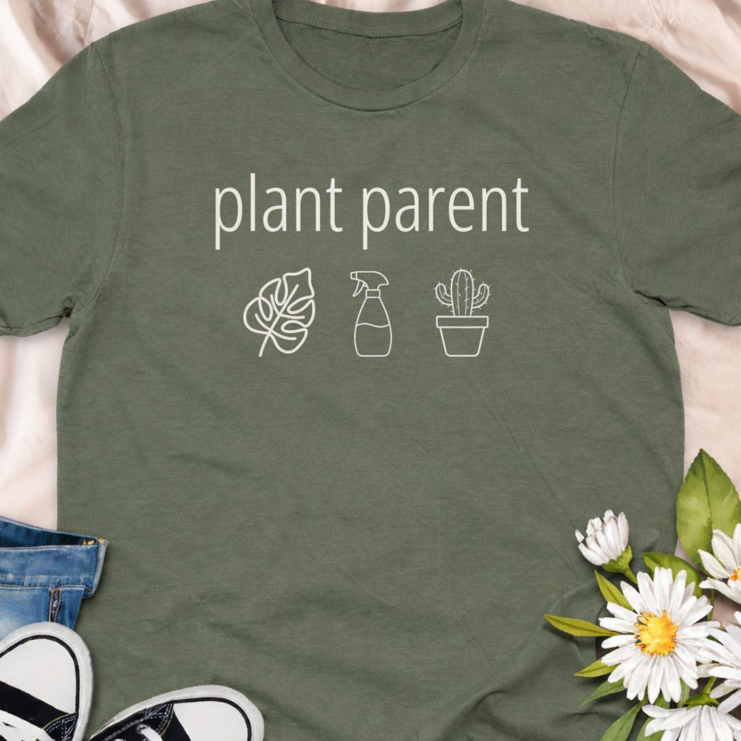 Show off your plant obsession with this minimalist Plant Parent shirt. Featuring clean line art icons and modern typography, this soft unisex tee is perfect for houseplant lovers, indoor gardeners, and proud plant moms and dads. A thoughtful gift for any plant enthusiast.
