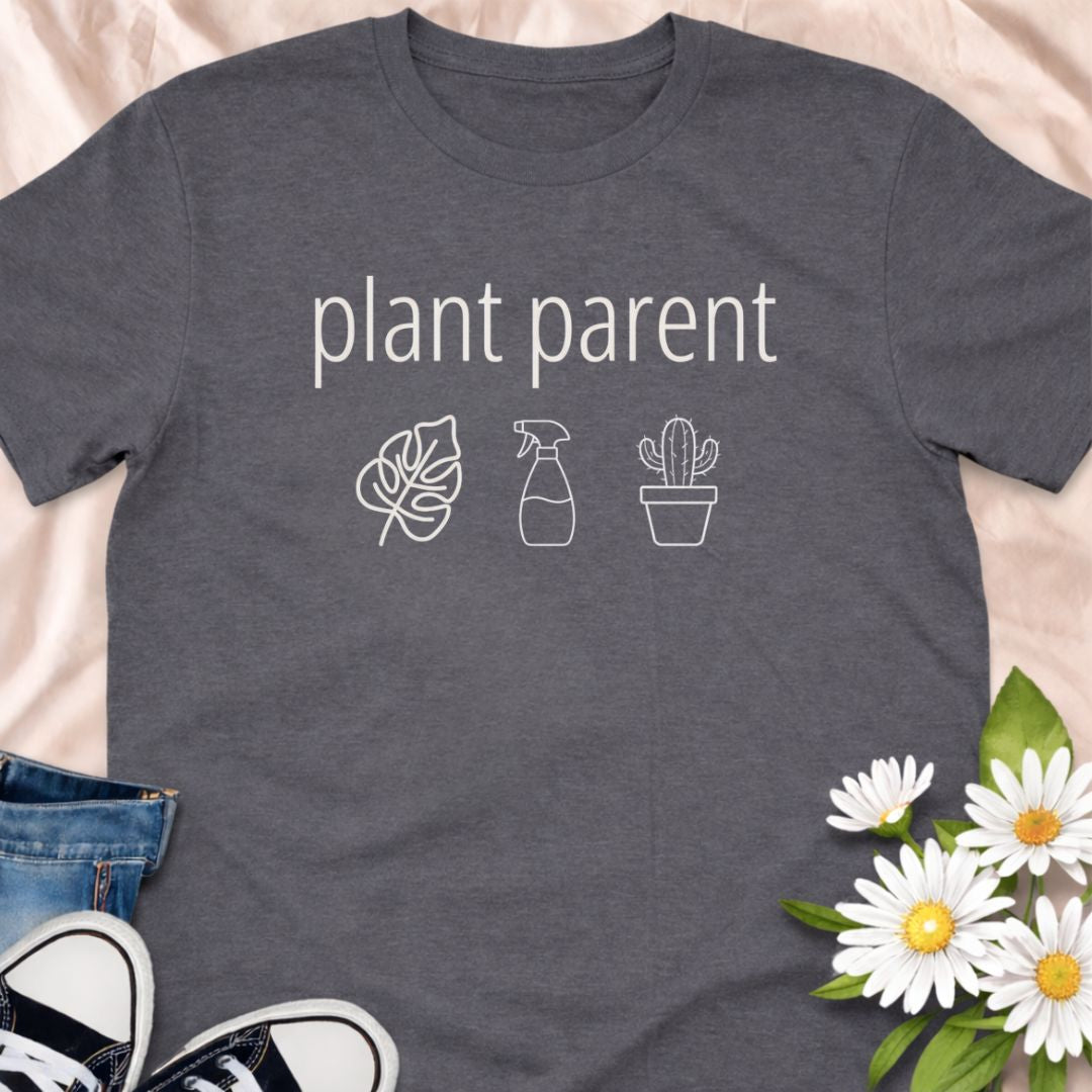 Show off your plant obsession with this minimalist Plant Parent shirt. Featuring clean line art icons and modern typography, this soft unisex tee is perfect for houseplant lovers, indoor gardeners, and proud plant moms and dads. A thoughtful gift for any plant enthusiast.