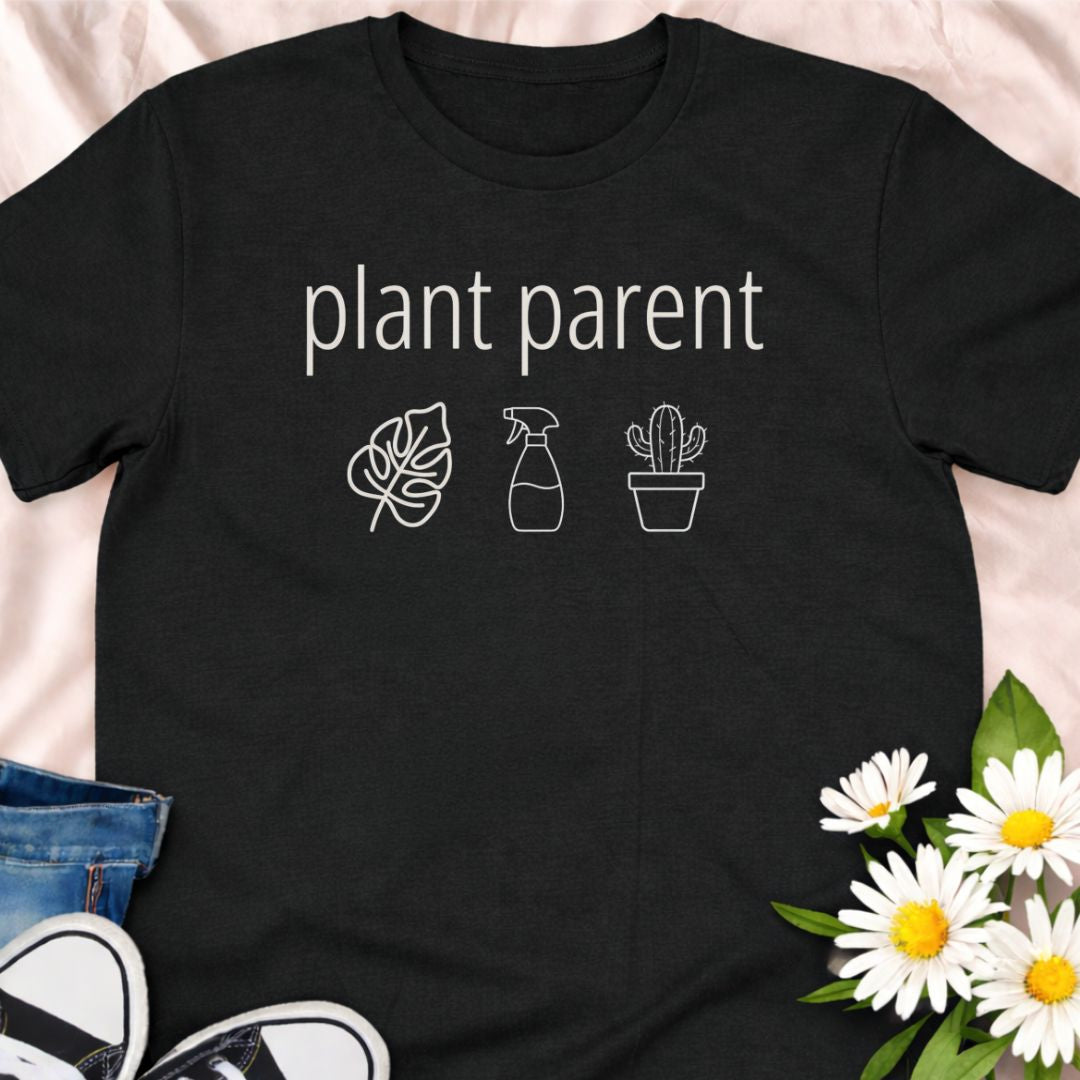 Show off your plant obsession with this minimalist Plant Parent shirt. Featuring clean line art icons and modern typography, this soft unisex tee is perfect for houseplant lovers, indoor gardeners, and proud plant moms and dads. A thoughtful gift for any plant enthusiast.