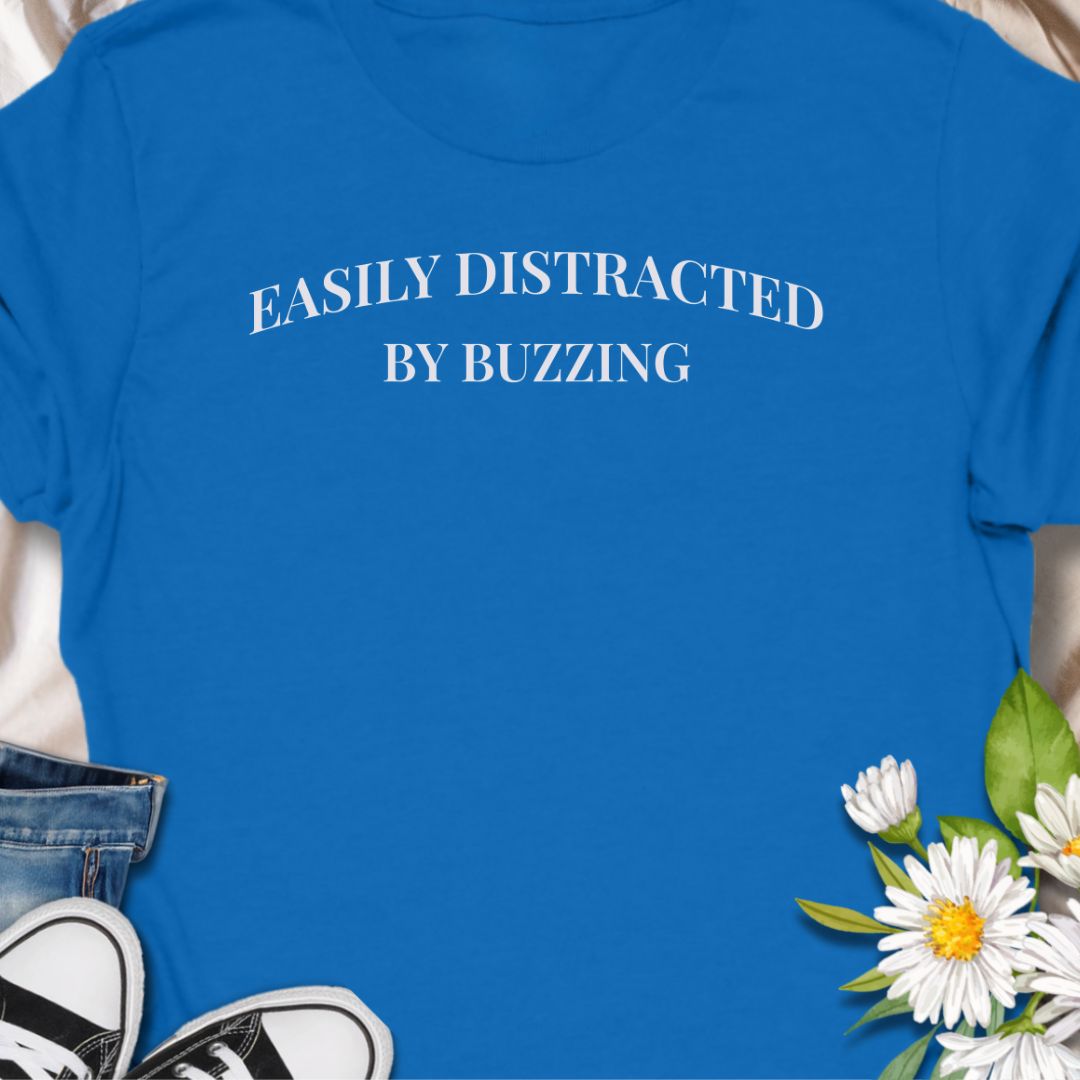 Easily distracted by buzzing? This funny bee lover t-shirt is perfect for gardeners, pollinator supporters, and anyone who can’t resist stopping to watch bees at work. A great gift for plant moms, backyard gardeners, beekeepers, and wildflower enthusiasts who love supporting pollinators.
