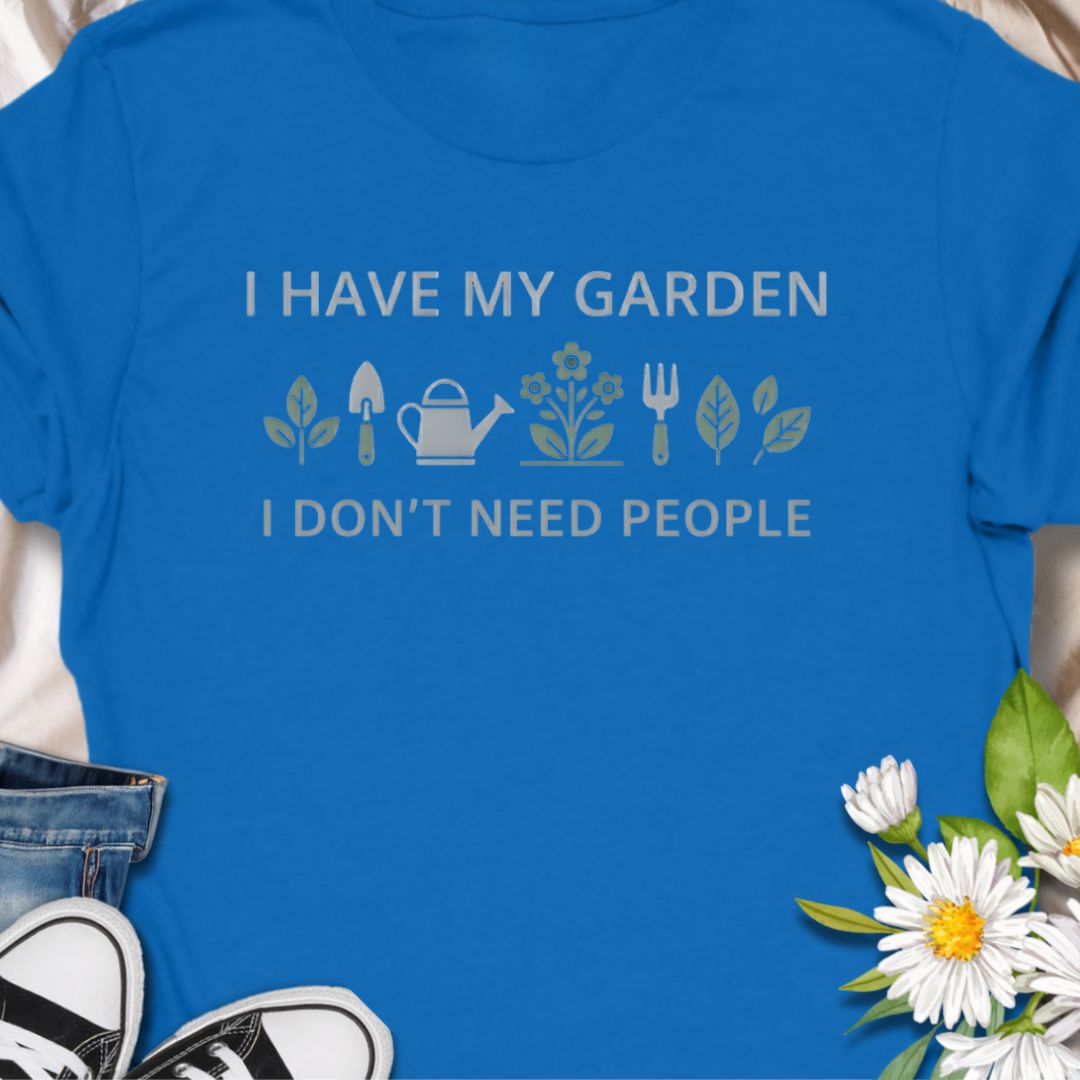 This “I Have My Garden I Don’t Need People” t-shirt is perfect for gardeners who find peace among flowers, soil, and greenery. A funny and relatable tee for plant lovers, introverts, and anyone happiest in the garden. Great gift for gardeners, plant moms, and backyard growers.