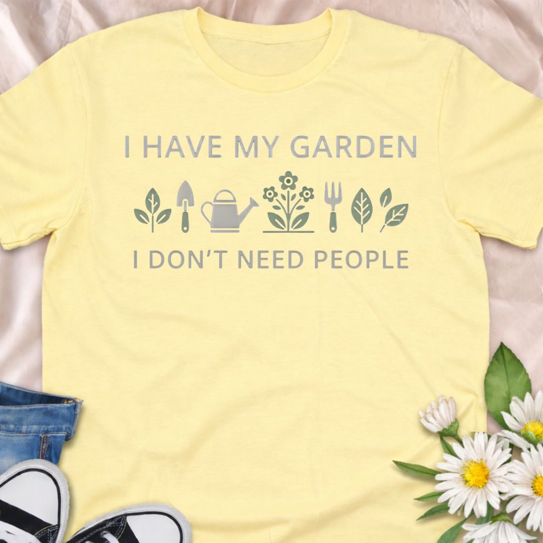 This “I Have My Garden I Don’t Need People” t-shirt is perfect for gardeners who find peace among flowers, soil, and greenery. A funny and relatable tee for plant lovers, introverts, and anyone happiest in the garden. Great gift for gardeners, plant moms, and backyard growers.