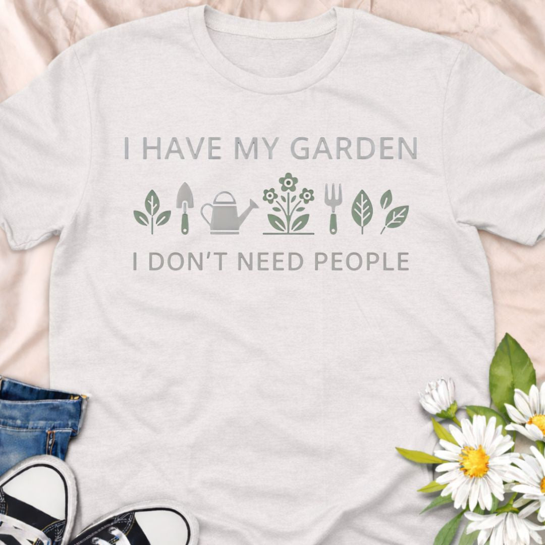 This “I Have My Garden I Don’t Need People” t-shirt is perfect for gardeners who find peace among flowers, soil, and greenery. A funny and relatable tee for plant lovers, introverts, and anyone happiest in the garden. Great gift for gardeners, plant moms, and backyard growers.
