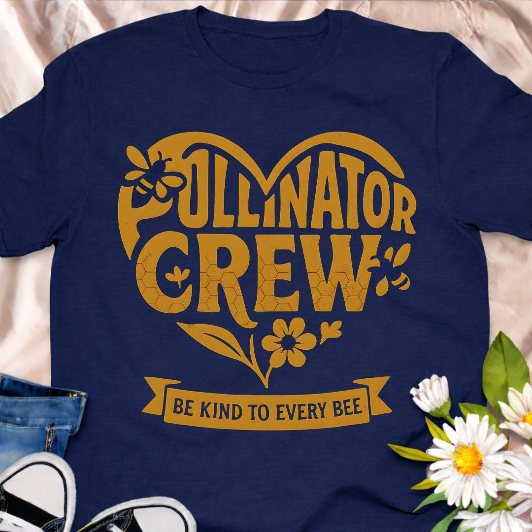 Show your love for bees and pollinators with this “Pollinator Crew” t-shirt. Perfect for gardeners, bee lovers, and anyone passionate about protecting pollinators and planting bee-friendly gardens. A fun botanical shirt for nature lovers and pollinator supporters.