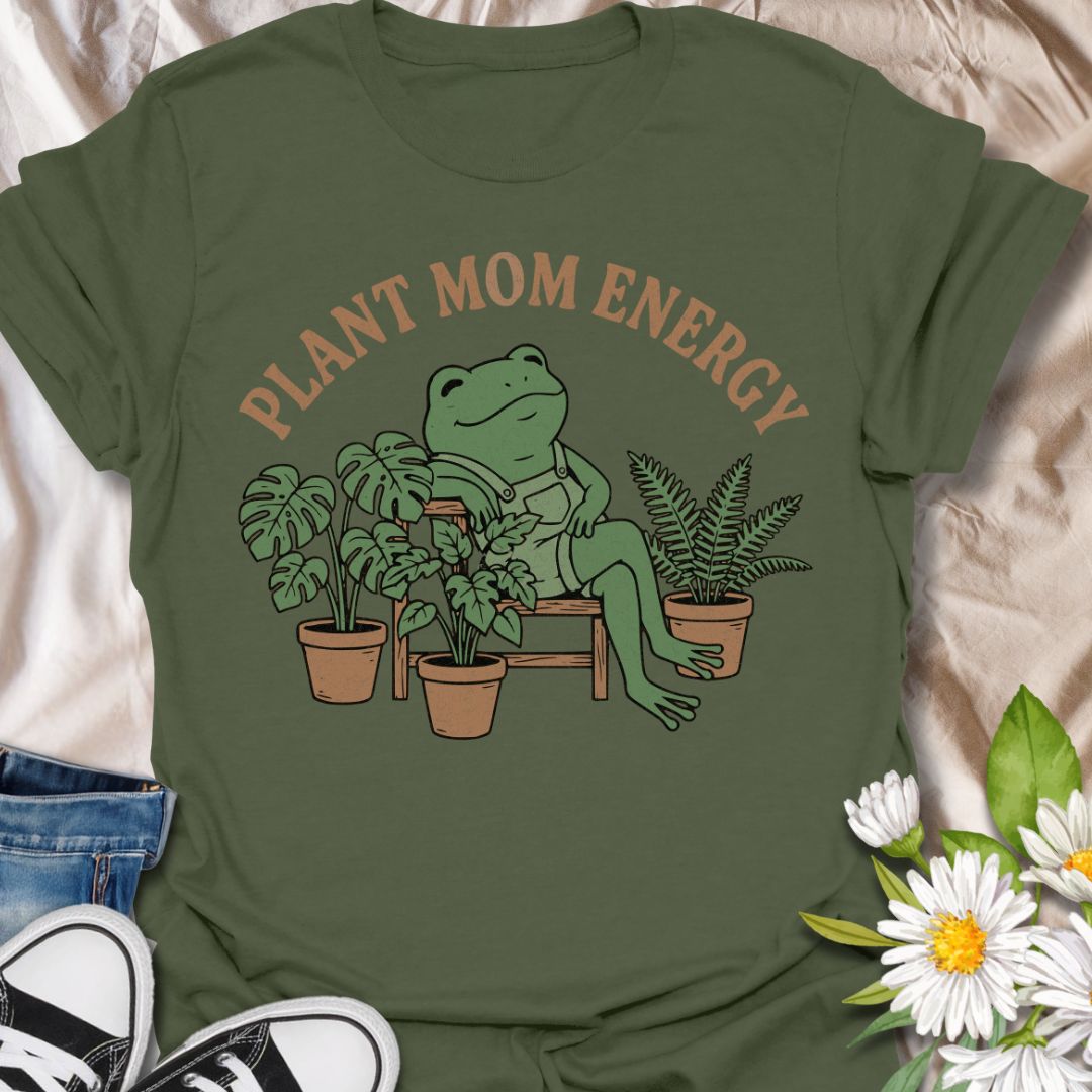 Plant Mom Energy Frog T-Shirt