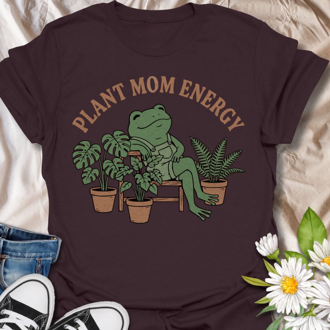 Plant Mom Energy Frog T-Shirt