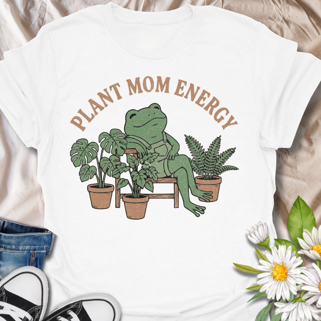 Plant Mom Energy Frog T-Shirt