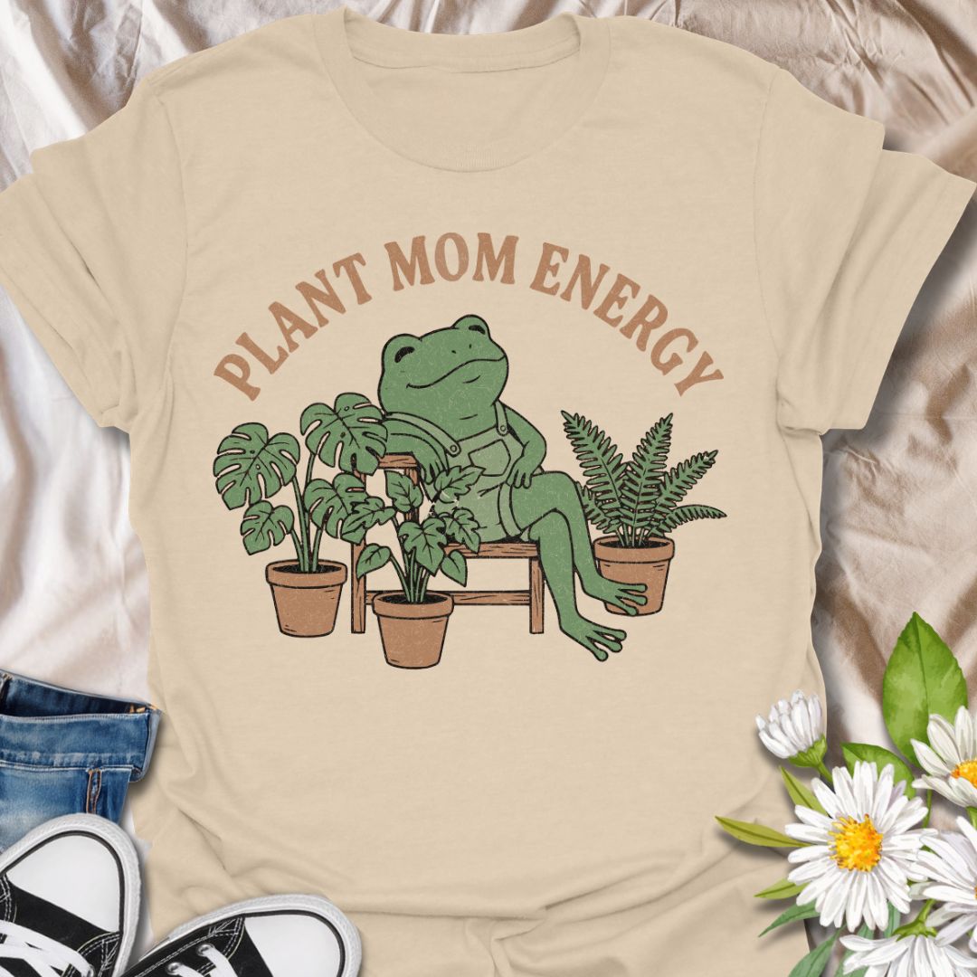Plant Mom Energy Frog T-Shirt