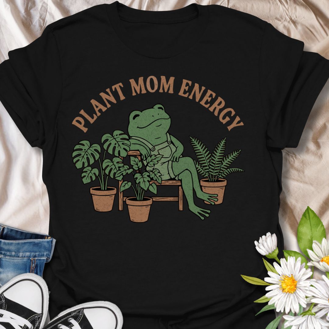 Plant Mom Energy Frog T-Shirt