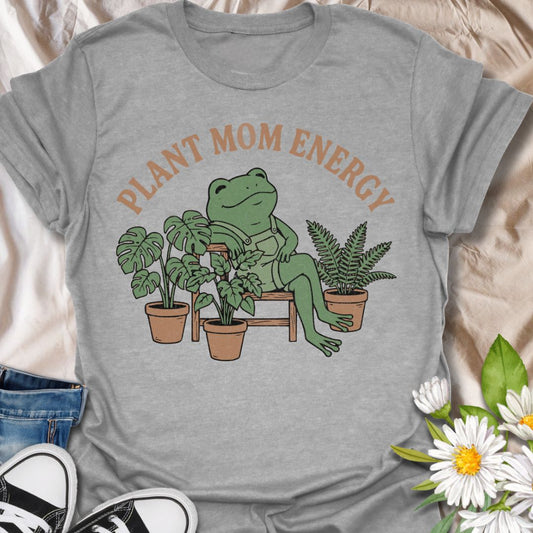 Plant Mom Energy Frog T-Shirt