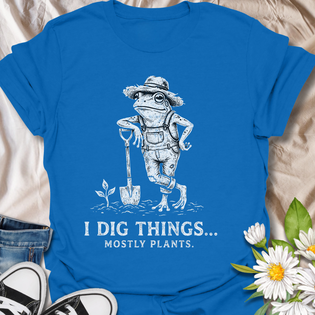 I Dig Things Funny Gardening Frog T-Shirt