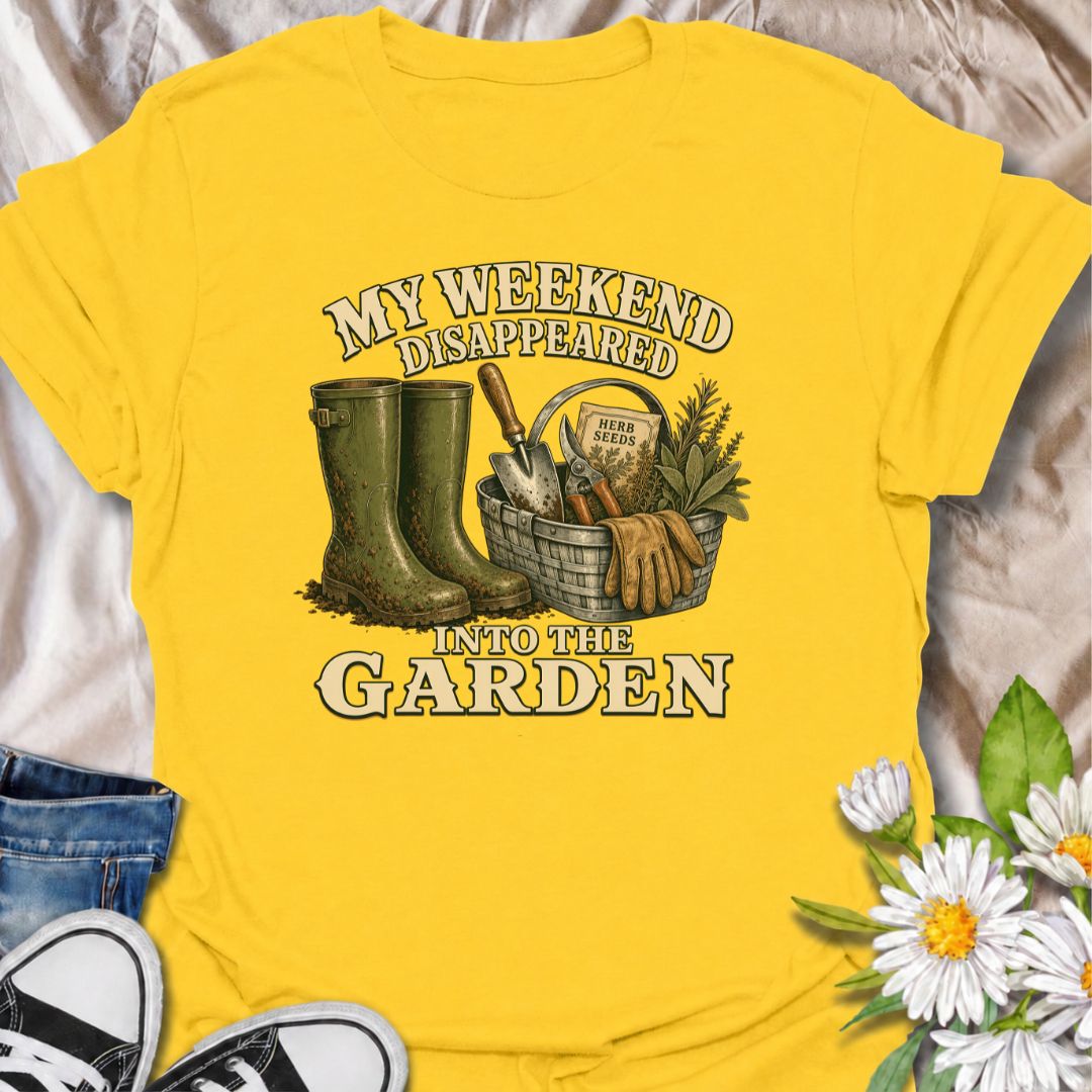 weekend in the garden t-shirt, funny gardening shirt, gardener gift, garden humor tee, gardening t-shirt, cottage garden shirt, backyard gardener shirt, green thumb gift, garden lover t-shirt, muddy wellies shirt, gardening gloves t-shirt, garden tools shirt, herb garden t-shirt, flower gardener gift, vegetable gardener shirt, vintage gardening shirt, funny gardener gift, gardening gift for women, garden lifestyle tee, home gardener gift, pottering in the garden, garden weekend shirt, botanical graphic tee,