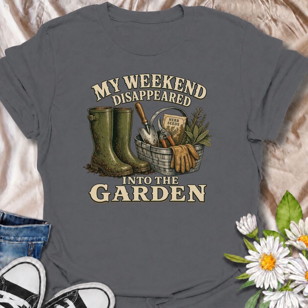 weekend in the garden t-shirt, funny gardening shirt, gardener gift, garden humor tee, gardening t-shirt, cottage garden shirt, backyard gardener shirt, green thumb gift, garden lover t-shirt, muddy wellies shirt, gardening gloves t-shirt, garden tools shirt, herb garden t-shirt, flower gardener gift, vegetable gardener shirt, vintage gardening shirt, funny gardener gift, gardening gift for women, garden lifestyle tee, home gardener gift, pottering in the garden, garden weekend shirt, botanical graphic tee,