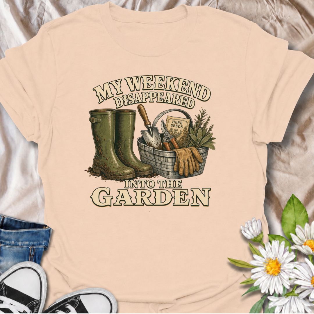 weekend in the garden t-shirt, funny gardening shirt, gardener gift, garden humor tee, gardening t-shirt, cottage garden shirt, backyard gardener shirt, green thumb gift, garden lover t-shirt, muddy wellies shirt, gardening gloves t-shirt, garden tools shirt, herb garden t-shirt, flower gardener gift, vegetable gardener shirt, vintage gardening shirt, funny gardener gift, gardening gift for women, garden lifestyle tee, home gardener gift, pottering in the garden, garden weekend shirt, botanical graphic tee,
