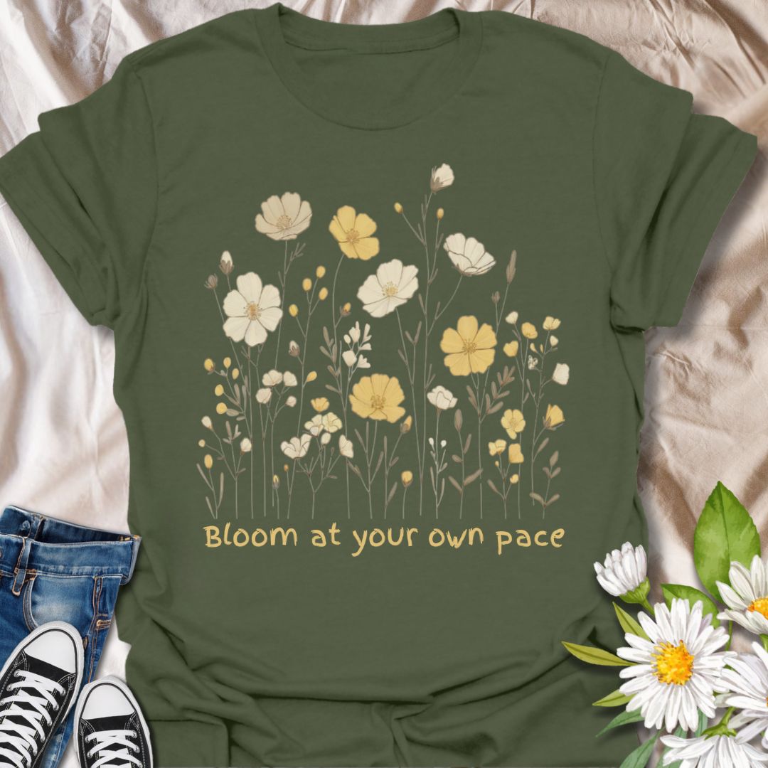 Bloom at Your Own Pace Floral T-Shirt
