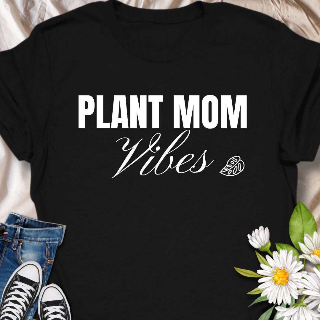 Celebrate your nurturing nature with this adorable “Plant Mom Vibes” t-shirt. Whether you’re tending to your houseplants or just vibing with your leafy family, this tee is perfect for proud plant moms and botanical beauties. Makes a thoughtful gift for birthdays, Mother's Day, or plant-obsessed friends.
