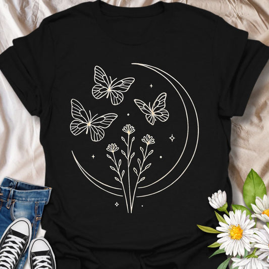 Butterfly and Moon t-shirt