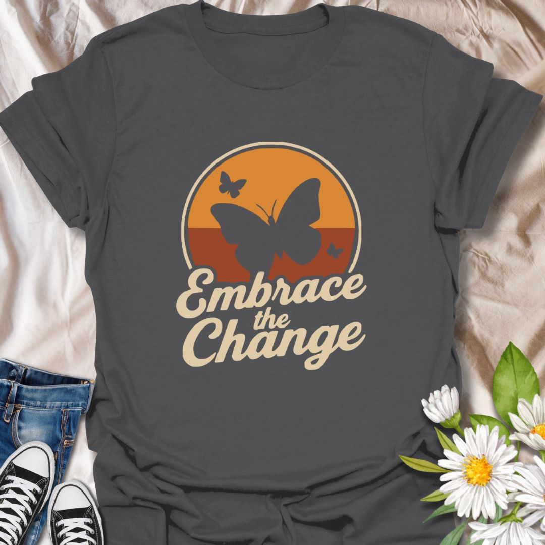 Celebrate growth, resilience, and transformation with this inspiring "Embrace the Change" butterfly t-shirt. Featuring a bold retro-style butterfly silhouette with uplifting typography, this motivational design is perfect for anyone on a journey of self-improvement, healing, or personal transformation. A thoughtful gift for life coaches, therapists, teachers, students, or free spirits who embrace change with courage and grace.