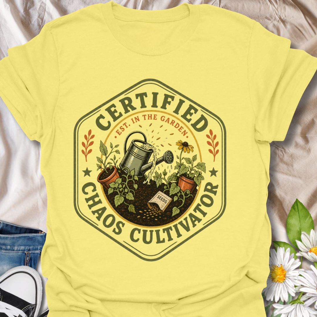 Certified Chaos Cultivator Gardening T-Shirt