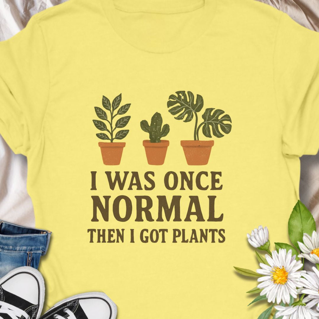 Show off your leafy obsession with this hilarious “I Was Once Normal Then I Got Plants” t-shirt. A perfect gift for plant moms, dads, and anyone who’s proud of their growing green collection—because normal is overrated when you’ve got houseplants!