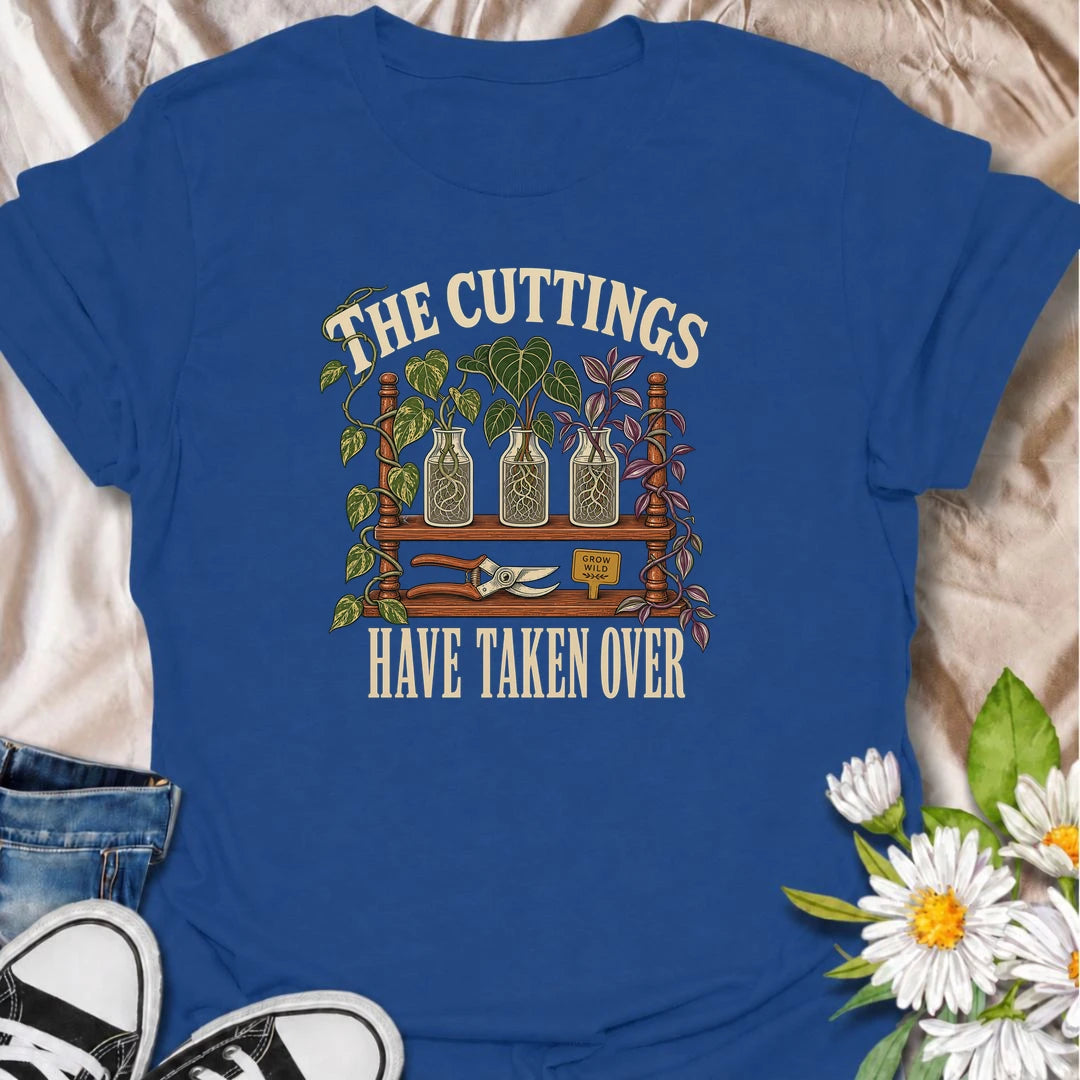 Funny propagation T-shirt for houseplant lovers whose cuttings have gradually taken over every jar, shelf and spare corner. Featuring rooted cuttings in glass jars with a vintage botanical look, this design is made for plant propagators, collectors and indoor gardening enthusiasts.