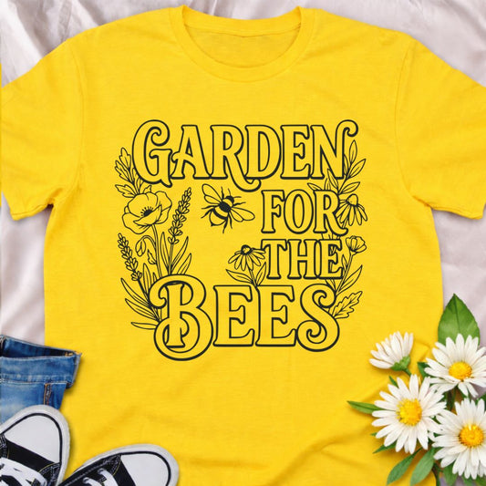 Celebrate pollinator-friendly gardening with this “Garden for the Bees” t-shirt featuring wildflowers and a bee illustration. Perfect for gardeners, plant lovers, and eco-conscious shoppers who support bees, biodiversity, and sustainable gardens. A thoughtful gift for nature lovers and environmental advocates.