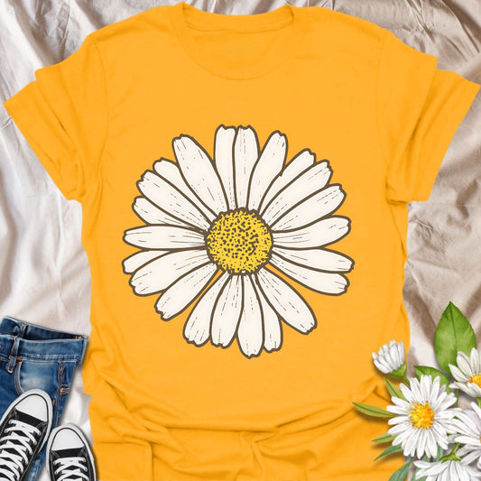 Add a touch of floral charm to your wardrobe with this bold and simple daisy graphic tee. Perfect for nature lovers, gardeners, or anyone who wants to spread a little sunshine. A cheerful staple for spring, summer, or everyday wear.