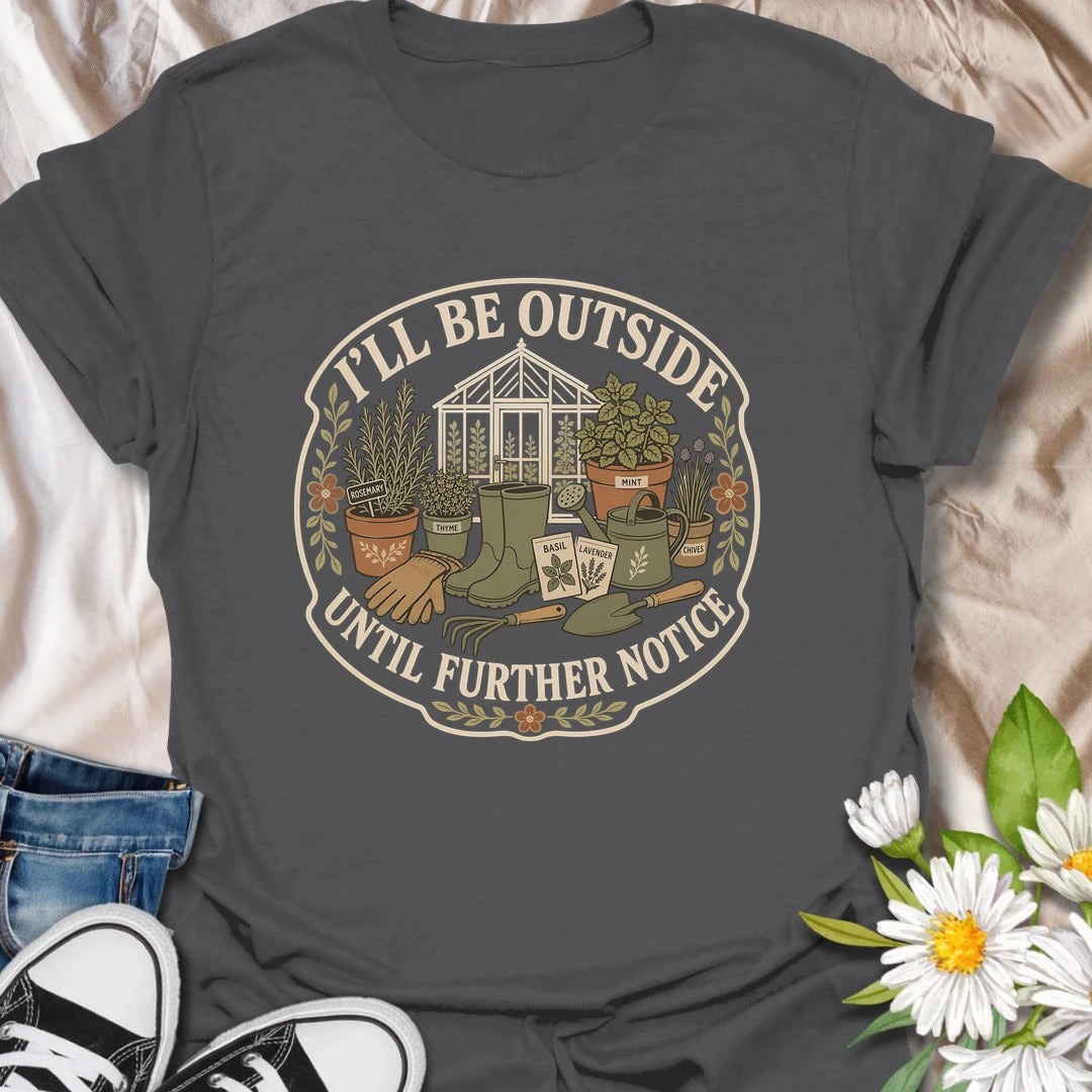 Garden lover t-shirt for anyone who would rather be outside with plants than anywhere else.
Features a greenhouse, herbs, gardening tools, and a cozy outdoor gardening scene.
Perfect for gardeners, greenhouse lovers, plant moms, and herb garden enthusiasts.