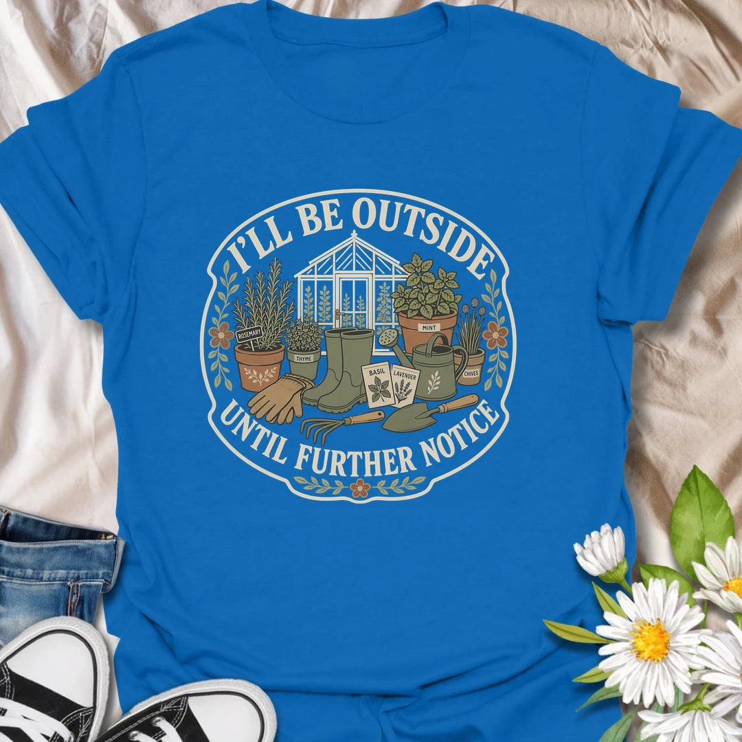 Garden lover t-shirt for anyone who would rather be outside with plants than anywhere else.
Features a greenhouse, herbs, gardening tools, and a cozy outdoor gardening scene.
Perfect for gardeners, greenhouse lovers, plant moms, and herb garden enthusiasts.