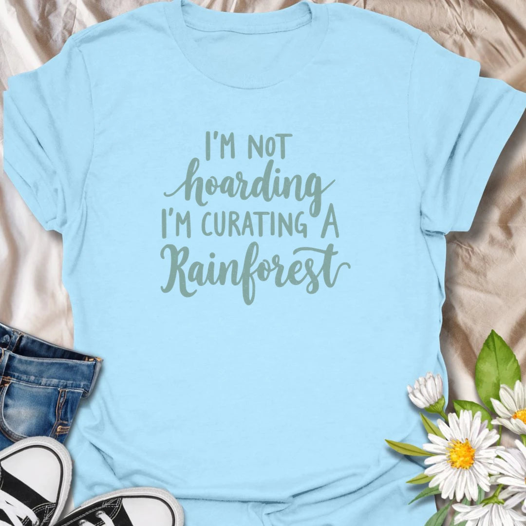 Funny plant lover t-shirt for anyone who insists they are not hoarding, just curating a rainforest.
Features a clean text-only layout with a playful houseplant humor message.
Perfect for houseplant collectors, indoor jungle fans, plant moms, and anyone who keeps bringing home more plants.
