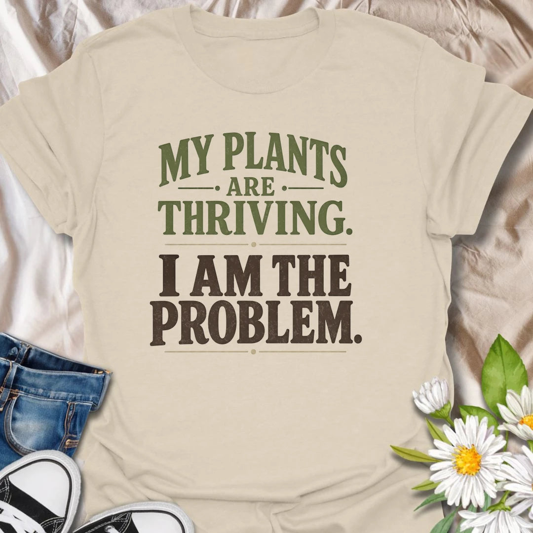 Funny plant t-shirt for anyone whose life may be messy but whose plants are doing just fine.
Features a vintage-style houseplant illustration with a relatable message for plant lovers and indoor gardeners.
Perfect for plant moms, houseplant fans, and anyone who measures success by healthy leaves.