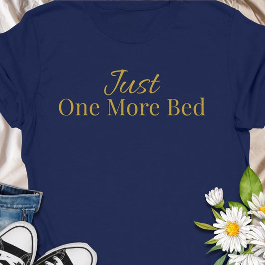 Celebrate your never-ending garden plans with this “Just One More Bed” t-shirt, perfect for gardeners who can’t resist expanding their flower or veggie beds. A fun, minimalist gardening tee that makes a great gift for allotment lovers, backyard growers, and plant-obsessed friends who are always plotting their next raised bed.