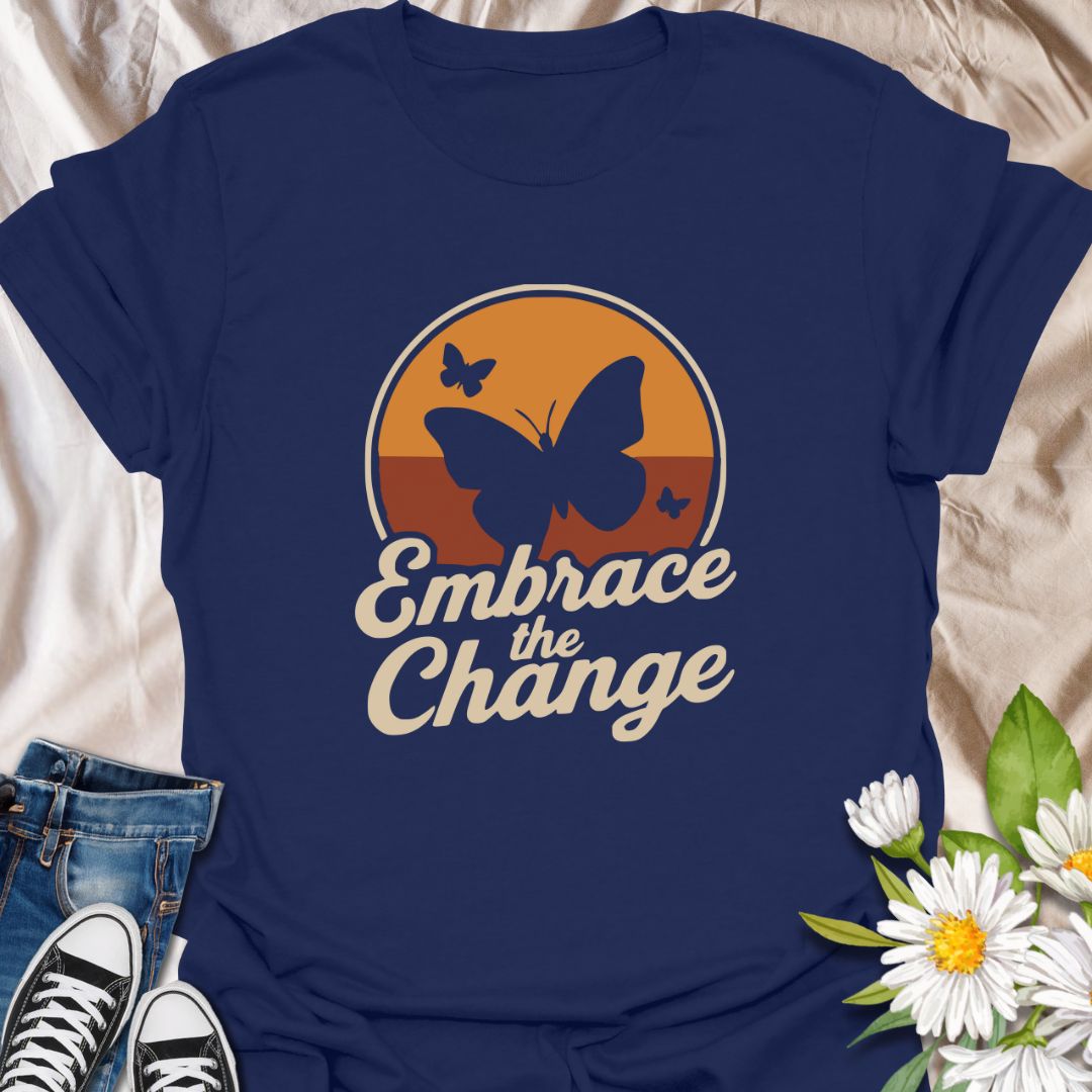 Celebrate growth, resilience, and transformation with this inspiring "Embrace the Change" butterfly t-shirt. Featuring a bold retro-style butterfly silhouette with uplifting typography, this motivational design is perfect for anyone on a journey of self-improvement, healing, or personal transformation. A thoughtful gift for life coaches, therapists, teachers, students, or free spirits who embrace change with courage and grace.