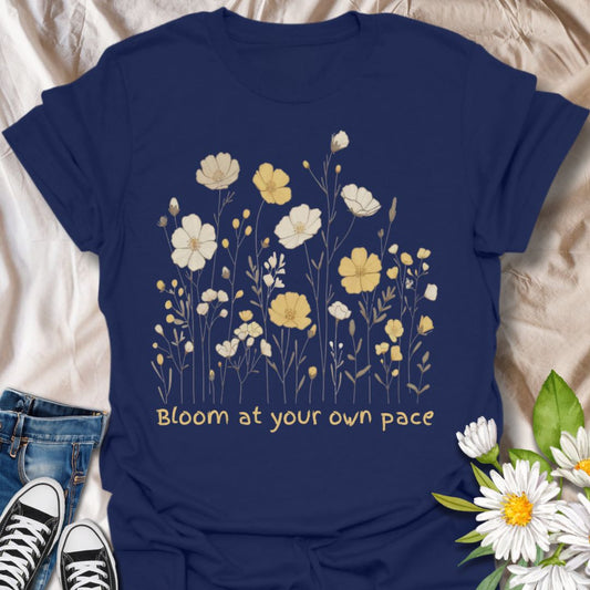 Bloom at Your Own Pace Floral T-Shirt