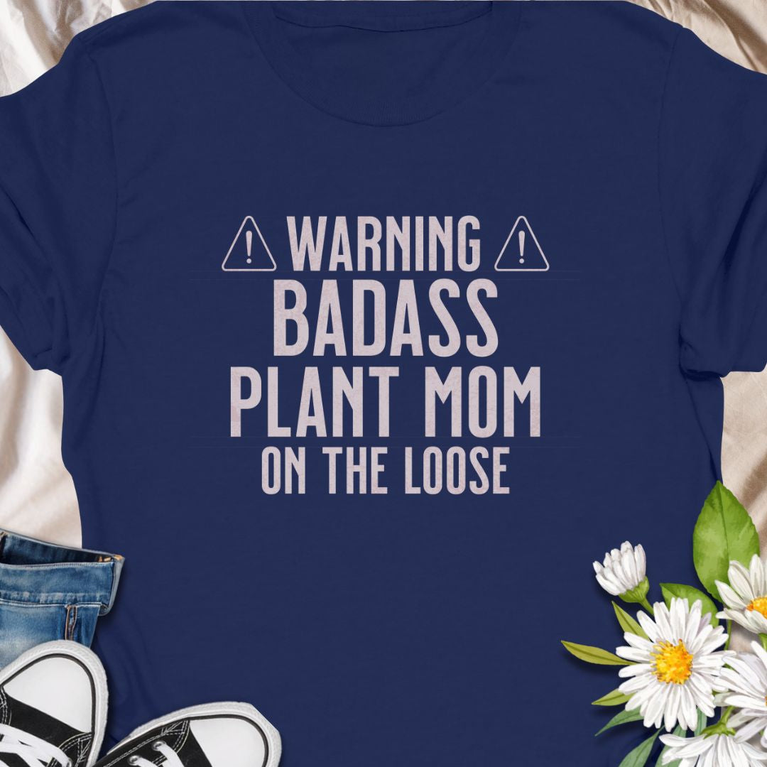 Make way for the ultimate green queen! This "Warning: Badass Plant Mom on the Loose" tee is a fun, bold design perfect for confident plant lovers and indoor jungle owners. A great gift for fierce plant moms with serious leaf pride.